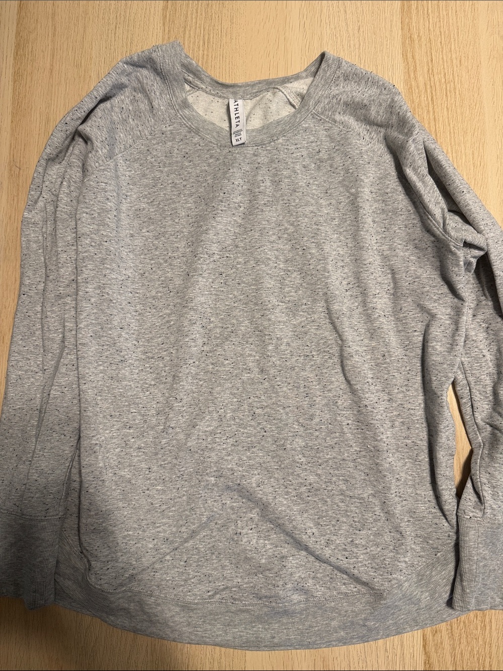 Athleta Light Heather Gray Pullover Sweatshirt XLT